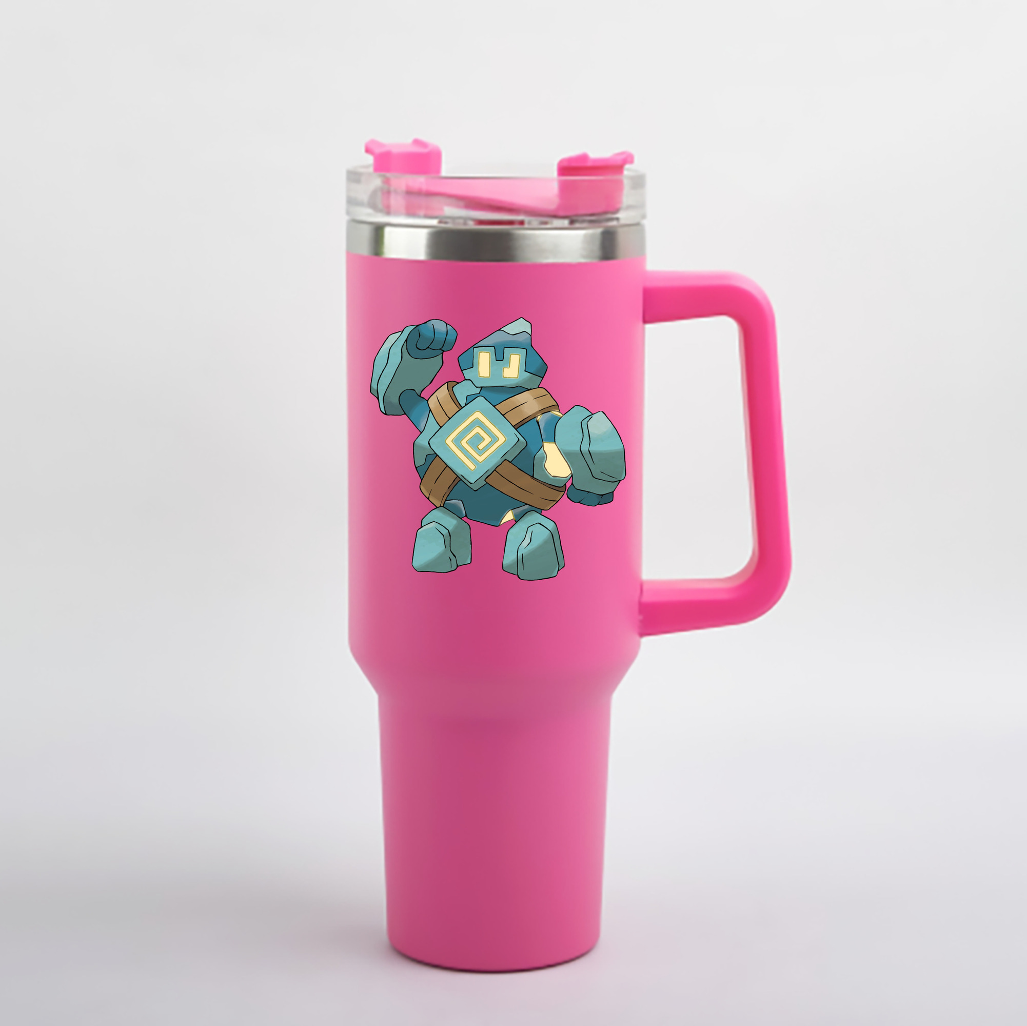 （画像用） ポケットモンスター Pokémon 1200mL車用タンブラー - クリスタルステッカー（プラスチックストロー付き）